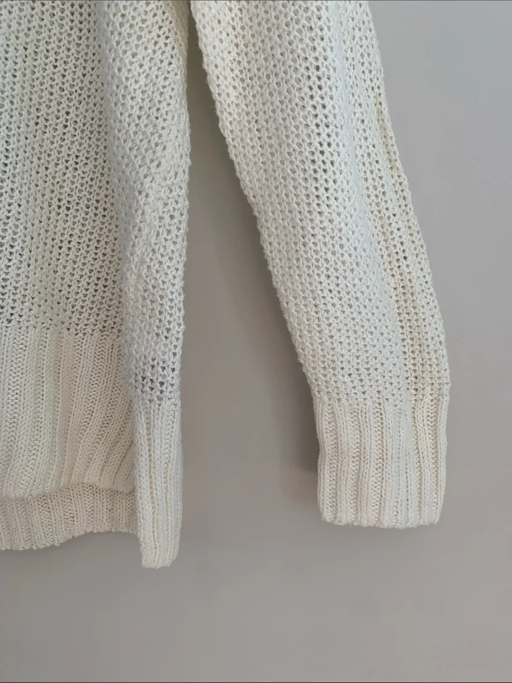 J. Crew Linen Crew Neck Beach Sweater Cream Size Large L5934 Semi Sheer Coastal